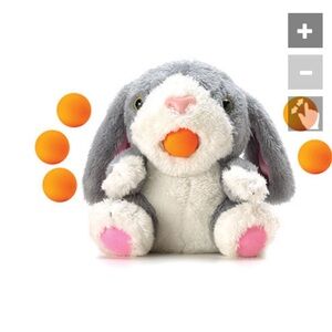 Plush Bunny Action Figure with Orange Balls